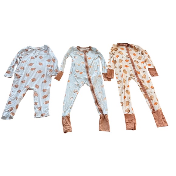 Angel Dear Other - Angel Dear Toddler Pajamas Lot 3 One-Piece Sleepers 18–24M Bamboo Blend